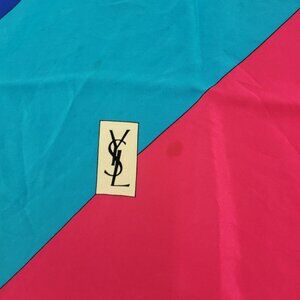 YSL, multi color silk, 35" x 35" scarf
